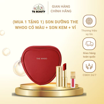 (MUA 1 TẶNG 1) Son dưỡng The Whoo có màu + son kem + ví