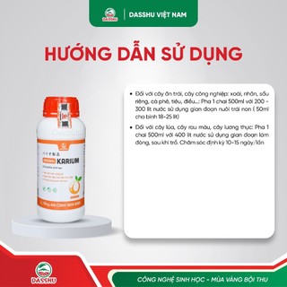 DASSHU KARIUM - Hỗ Trợ Dưỡng Trái, Hỗ Trợ Trái Ngọt, Chín Đều, Trái Bóng
