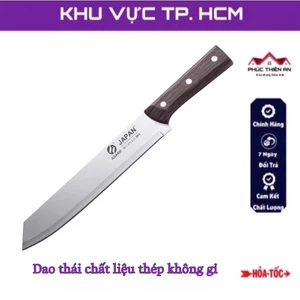 Dao thái thức ăn chất liệu thép không gỉ, chuôi dao làm từ gỗ - tiện dụng, siêu bền