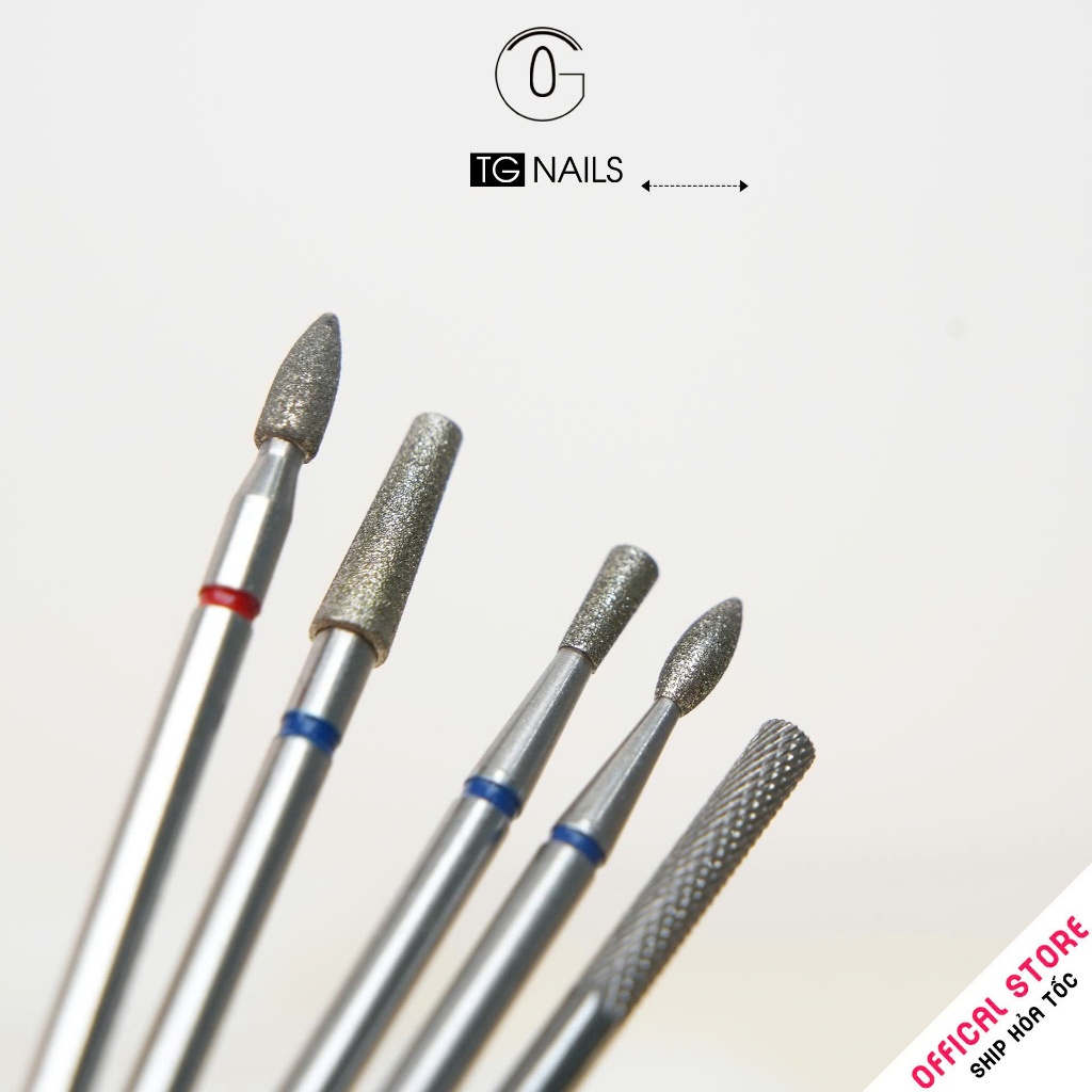 Đầu mài nail TG chất liệu cacbua vonfram độ bền cực cao chuyên phá gel, tạo phom, tạo độ mịn cho bề mặt móng