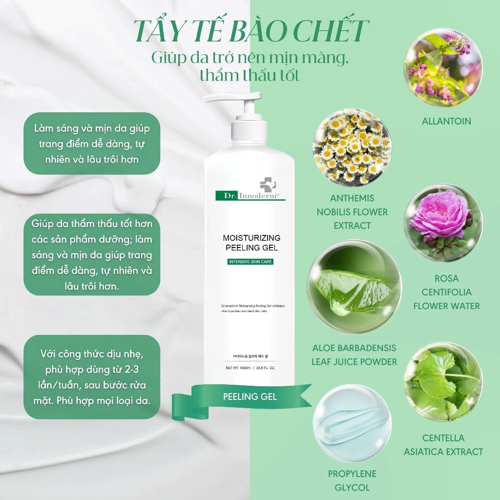 [Dr.Innoderm]_Tẩy Tế Bào Da Chết_Moisturizing Peeling Gelm_Sản phẩm chính hãng_Xuất VAT 100%