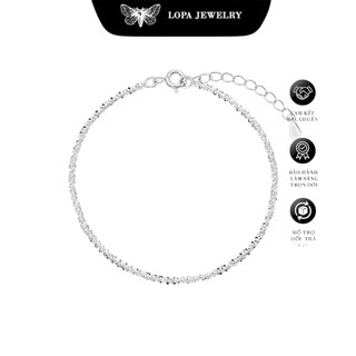 Lắc chân xù bạc ta nguyên chất- chính hãng-Trang sức bạc LOPA