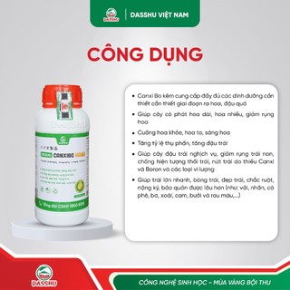 DASSHU CANXIBO NANO - Hỗ Trợ Cứng Cây, Chắc Trái, Hạn Chế Chống Rụng Quả Thay Thế NPK 500ML