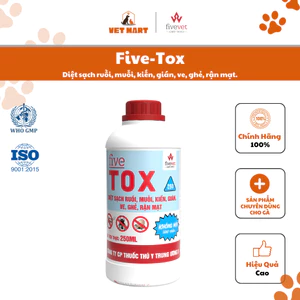 Five-Tox Hỗ trợ kiểm soát ruồi muỗi, ve rận, kiến gián, xử lý môi trường chăn nuôi