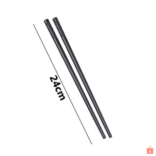 Combo 5 vỉ đũa nhựa Việt Nhật màu đen chịu nhiệt chống trơn trượt ms: 2858