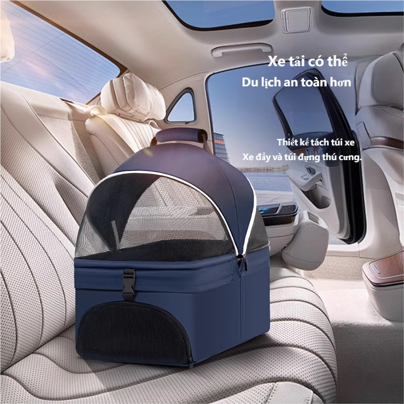 🐈GreenPets🐕Xe đẩy thú cưng cỡ lớn, có thể tháo rời, tải trọng 25 kg, phù hợp cho chó và mèo cỡ nhỏ và vừa