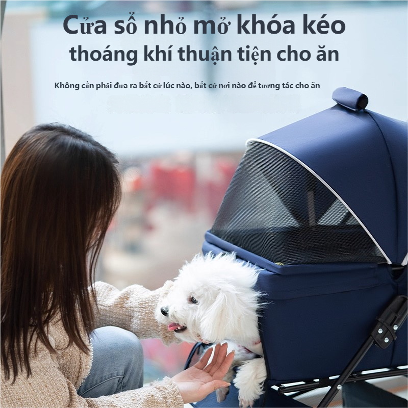 🐈GreenPets🐕Xe đẩy thú cưng cỡ lớn, có thể tháo rời, tải trọng 25 kg, phù hợp cho chó và mèo cỡ nhỏ và vừa