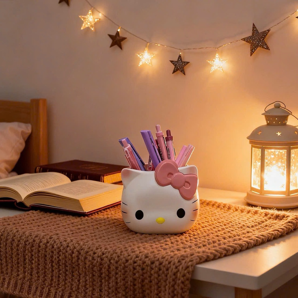 Ống cắm bút, đựng cọ trang điểm hello kittty đa năng tiện lợi