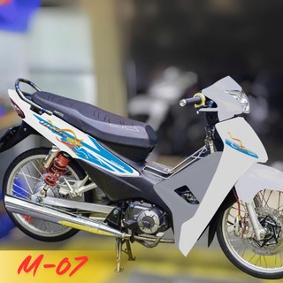 Decal tem rời xe Wave S 110cc mẫu VÂN MÂY trang trí dàn áo nổi bật với decal 3 lớp M07