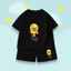 Set Bộ Trẻ Em Mùa Hè Cotton Mềm Mịn – Hình Vịt Vàng Lè Lưỡi Lướt Ván Cute, Dễ Thương (M 285)