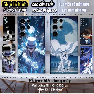 Miếng dán skin mặt lưng full viền Conan cho điện thoại S25 Ultra S24 Ultra S23 S22 Ultra Fold 3 4 5 Flip3 Fold 4