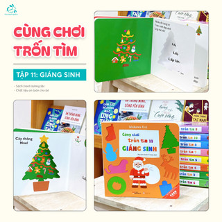 Sách - Cùng Chơi Trốn Tìm - Tập 11: Giáng Sinh Ehon Tương Tác Bìa Cứng cho bé từ 0-6 tuổi