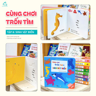 Sách - Cùng Chơi Trốn Tìm - Tập 8: Sinh Vật Biển -Bìa Cứng Cho bé từ 0-6 tuổi