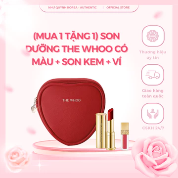 (MUA 1 TẶNG 1) Son dưỡng The Whoo có màu + son kem + ví