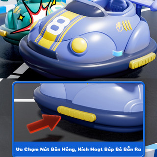 Đồ Chơi Xe Ô Tô Đụng GoKart Đối Kháng Bóng Đá Điều Khiển Từ Xa, Xoay 360 Độ Có Đèn,Phun Sương Đẹp Mắt-Đồ Chơi Thông Minh