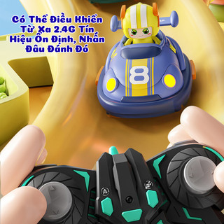 Đồ Chơi Xe Ô Tô Đụng GoKart Đối Kháng Bóng Đá Điều Khiển Từ Xa, Xoay 360 Độ Có Đèn,Phun Sương Đẹp Mắt-Đồ Chơi Thông Minh