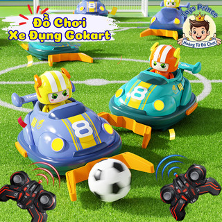 Đồ Chơi Xe Ô Tô Đụng GoKart Đối Kháng Bóng Đá Điều Khiển Từ Xa, Xoay 360 Độ Có Đèn,Phun Sương Đẹp Mắt-Đồ Chơi Thông Minh
