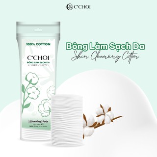 Bông Làm Sạch Da C'Choi Skin Cleansing Cotton - 120 Miếng