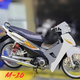 Tem rời xe Wave 110cc thiết kế kèm sticker lá cờ nhỏ dán trang trí dàn áo M10