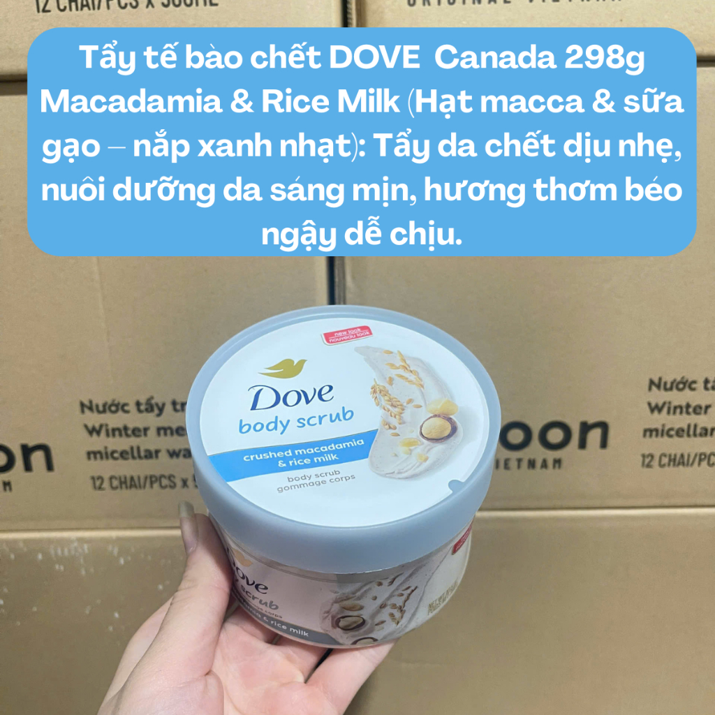 Tẩy tế bào chết Dove Body Scrub 298g/425g Nhiều mùi hương_Olay