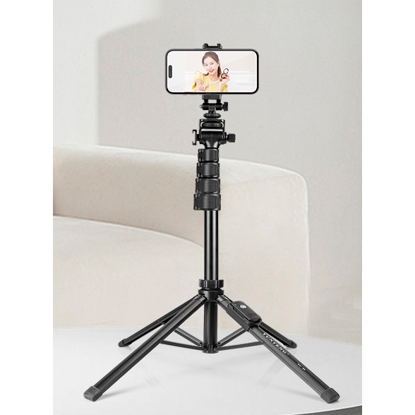 Gậy Selfie Cầm Tay Yunteng XC-90 Bản 2 Kẹp, Tripod 4 Chân Quay Chụp Livestream 2 Điện Thoại