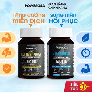 Combo Powergra Vigor Boost Và Nutrient Power Hộp 60 Viên Hỗ Trợ Bổ Thận Tráng Dương Và Vitamin