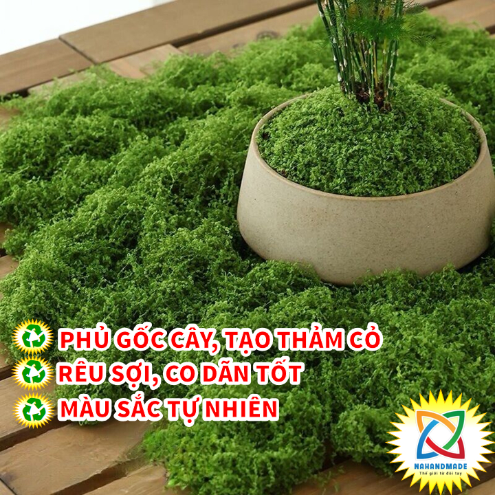 Rêu giả, rêu nhân tạo, rêu nhung phủ gốc cây trang trí, làm thủ công ...