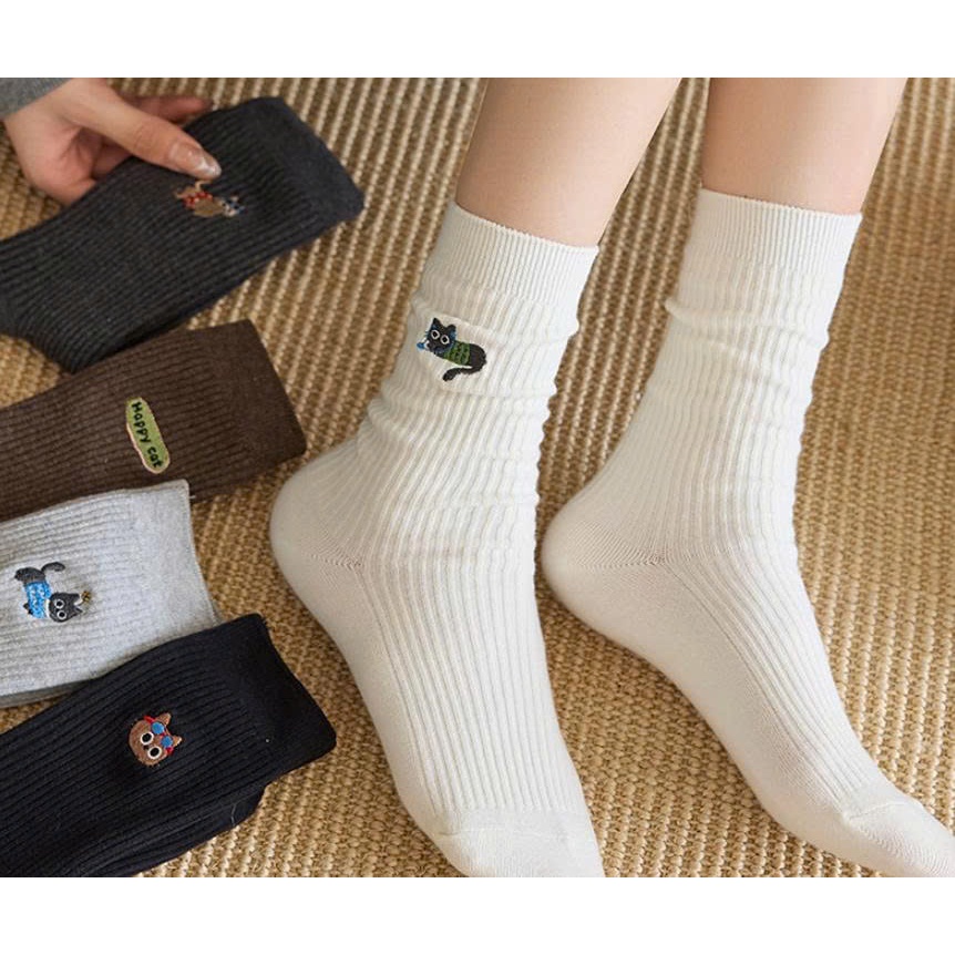 Vớ Tất thêu Gấu, Nơ siêu dễ thương, xinh xắn, trẻ trung và năng động.