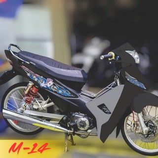 Tem rời xe Wave 110cc mẫu ẮT RÔ trang trí nổi bật với decal 3 lớp M14