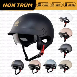 Mũ Bảo Hiểm Nửa Đầu Royal M163 Lưỡi Trai Nam Nữ An Toàn Đi Xe Máy, Phiên Bản Nâng Cấp Từ Royal M579