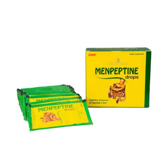 Men tiêu hóa Menpeptine (Gói uống) giảm rối loạn, đầy hơi, chướng bụng khó tiêu, ăn ngon [enzyme, drops, gold]