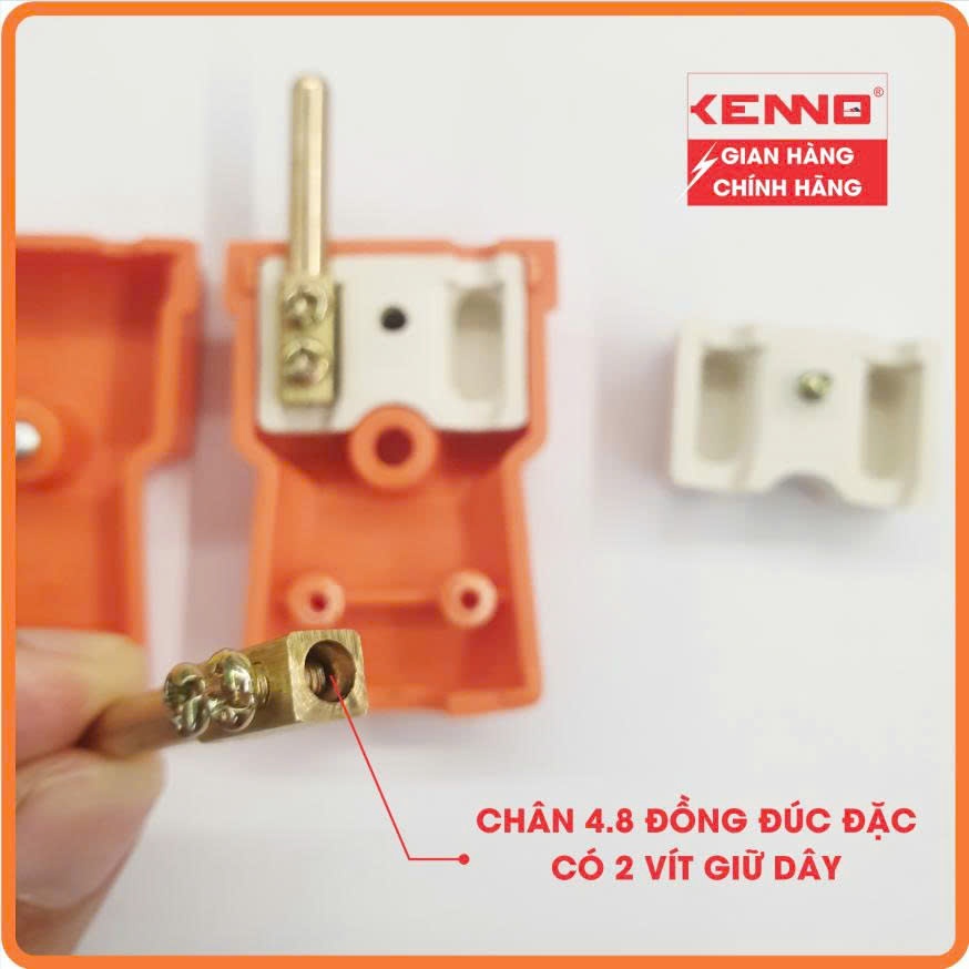 Phích cắm siêu chịu tải công suất 3000W KENNO chống vỡ chịu nhiệt P30-C