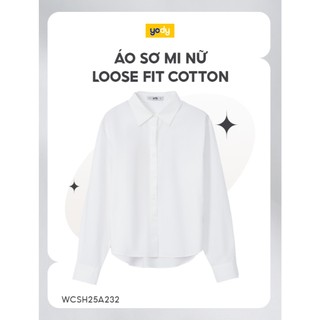 Áo sơ mi nữ YODY cotton thô casual thiết kế đơn giản mềm mại thấm hút mồ hôi WCSH25A232
