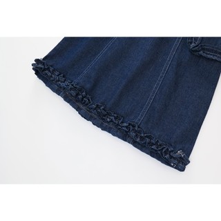 Váy Cho Bé Gái, Váy Bò Trơn Cho Bé Gái Chất Liệu Jean Cotton Mềm Mại