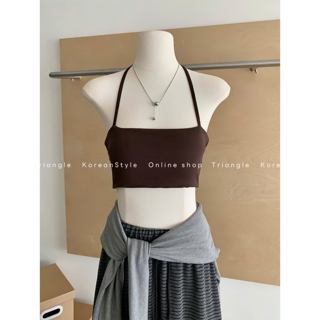 TRIANGLE - Lined Mix Set (Cân nhắc kỹ, return is not welcomed)- Set mix rời áo thun 2 mảnh+chân váy thun kẻ ngang phong