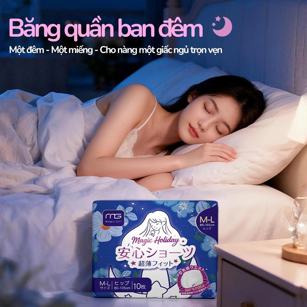 [COMBO 2 BỊCH] [TẶNG 1 BỊCH] 30 Miếng băng vệ sinh quần MG Magic Gift Nhật Bản đai eo mềm mại, chống tràn hiệu quả