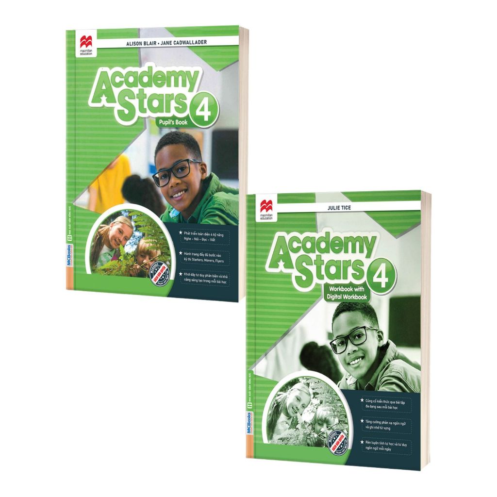 Combo -  Academy Stars - Giáo Trình Và Sách Bài Tập Học Tiếng Anh Cấp 1 chuẩn Cambridge