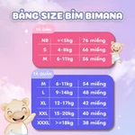 [4B] - [TẶNG XE ĐẨY GẤP GỌN/ NỒI VÂN ĐÁ] - Tã Bỉm Dán Quần BIMANA HÀN QUỐC mỏng thoáng, thấm hút vượt trội đủ size — ảnh 2