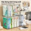 Hộp Đựng Sách Cao Cấp Trong Suốt | Hộp Đựng Sách Để Bàn​ Nắp Đậy Kín Tiện Lợi - Có Thể Xếp Chồng