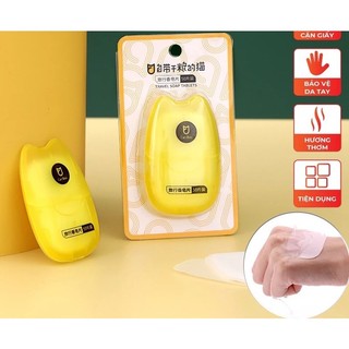 Xà Phòng Giấy Bỏ Túi Nhỏ Gọn Mang Đi Tiện Lợi, Giữ Gìn Vệ Sinh Sạch Sẽ Hộp 50 Miếng