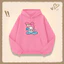 Áo Hoodie Cho Bé – Hình Thỏ Tai Hồng Ngồi Bên Rắn Xanh Cute, Vải Cotton Nỉ Ấm Áp Dễ Mặc (M 286)