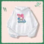 Áo Hoodie Cho Bé – Hình Thỏ Tai Hồng Ngồi Bên Rắn Xanh Cute, Vải Cotton Nỉ Ấm Áp Dễ Mặc (M 286)