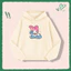 Áo Hoodie Cho Bé – Hình Thỏ Tai Hồng Ngồi Bên Rắn Xanh Cute, Vải Cotton Nỉ Ấm Áp Dễ Mặc (M 286)