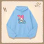 Áo Hoodie Cho Bé – Hình Thỏ Tai Hồng Ngồi Bên Rắn Xanh Cute, Vải Cotton Nỉ Ấm Áp Dễ Mặc (M 286)