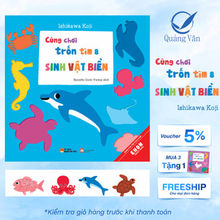Sách - Cùng Chơi Trốn Tìm - Tập 8: Sinh Vật Biển -Bìa Cứng Cho bé từ 0-6 tuổi