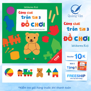 Sách - Cùng Chơi Trốn Tìm - Tập 3: Đồ Chơi- Ehon Tương Tác Bìa Cứng cho bé 0-6 tuổi