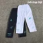 Quần dài nỉ nam nữ ống rộng in hình wale hai màu đen trắng fom size 40-68kg k10