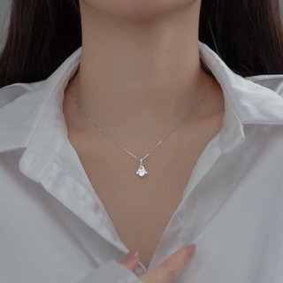 [Hộp Xinh ] Dây chuyền SK38 Bạc LoPa LoPa,dây trơn đá đuôi chéo dáng nhẹ nhàng,Bạc LoPa