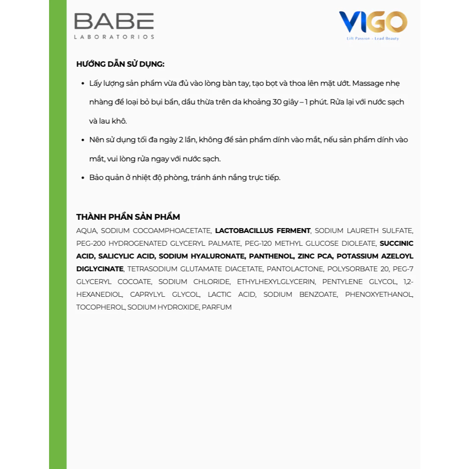SỮA RỬA MẶT BABE STOP AKN PURIFYING CLEANSING GEL 200ml