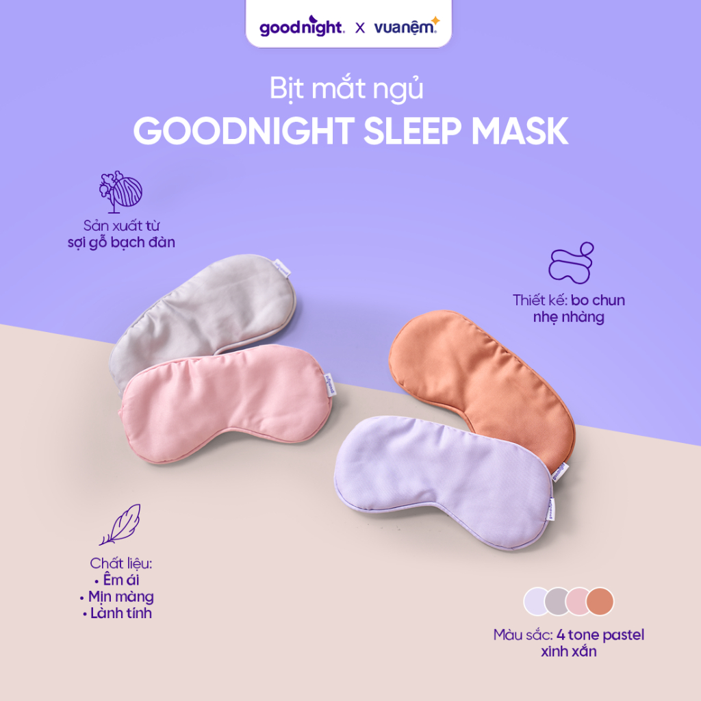 Hộp quà Goodnight Box - 1 Bịt mắt, 1 Nến thơm cao cấp, quà tặng người yêu, quà tặng sinh nhật
